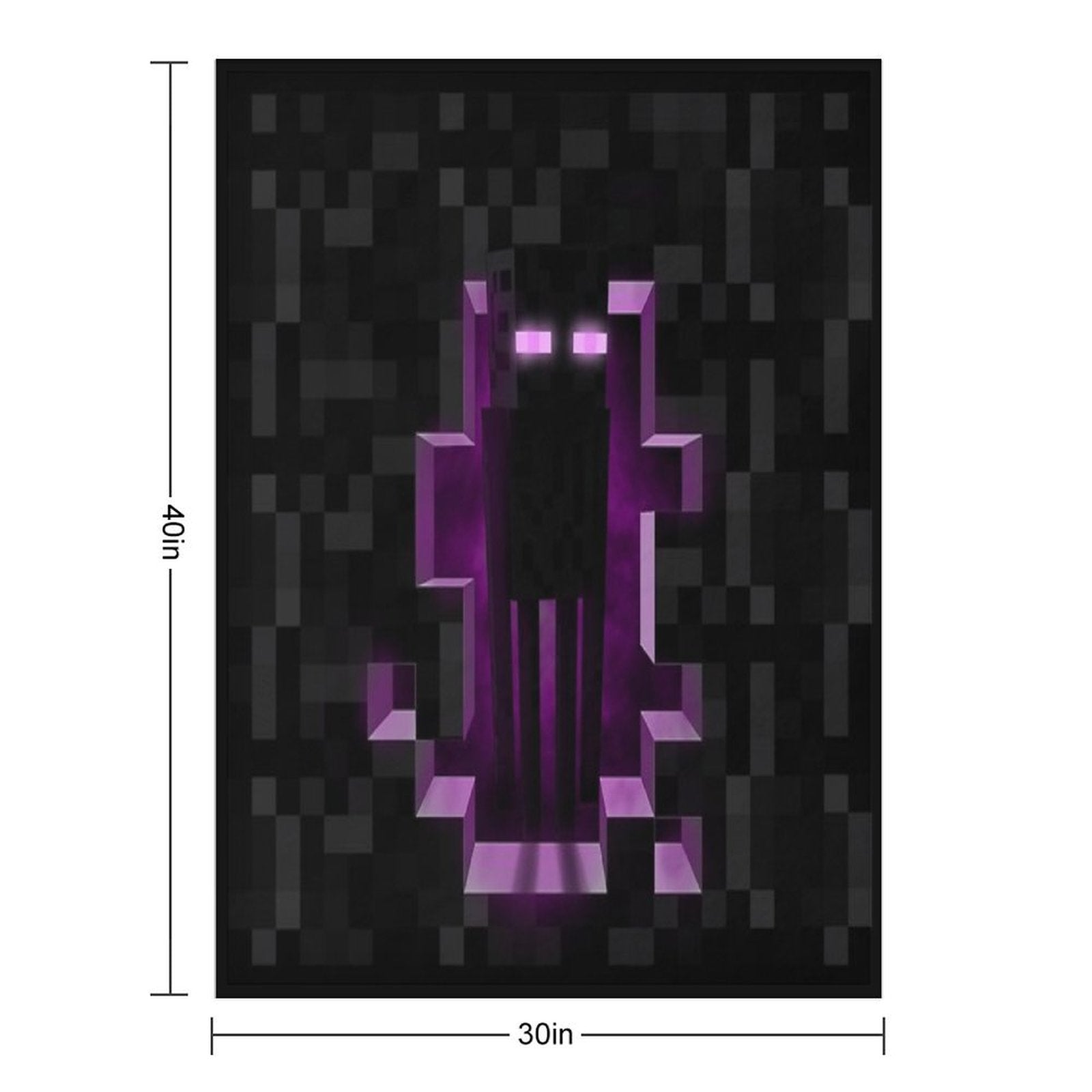 Enderman Minecrafter Enderdragon Eco-conscious Throw Blanket
