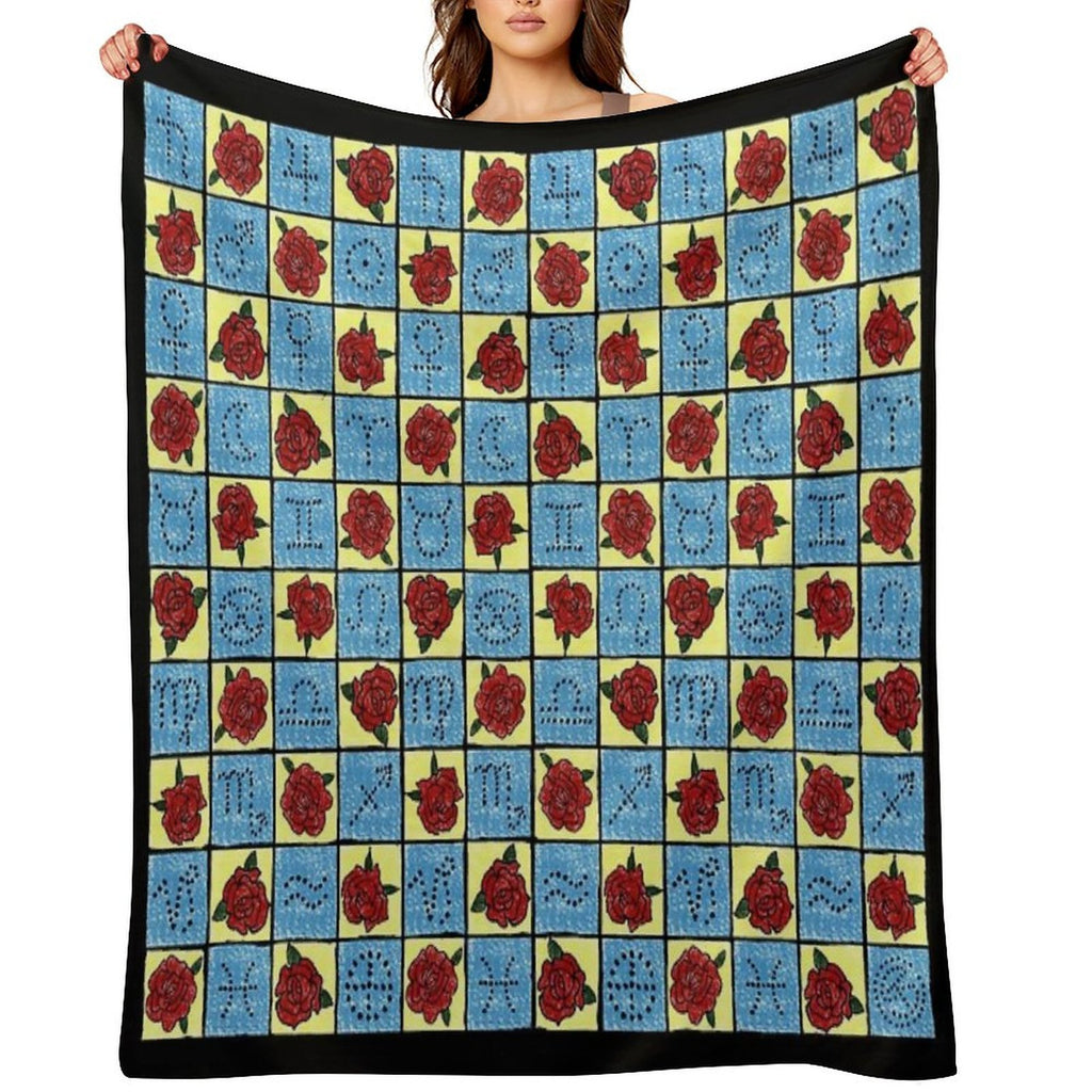 9 of Swords Tarot Blanket by Tarotista Multi-functional Throw Blanket