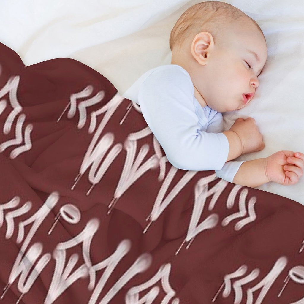 LOVE in Pixo Style - Graffiti Drip Tag Travel-friendly Throw Blanket
