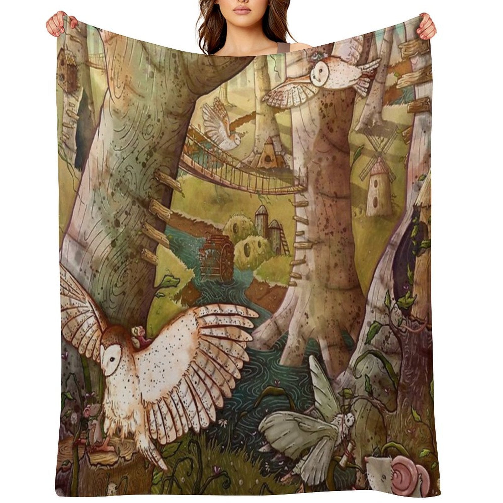 Of Mice And Owls Mouse Guard Fan Art Gift-ready Throw Blanket