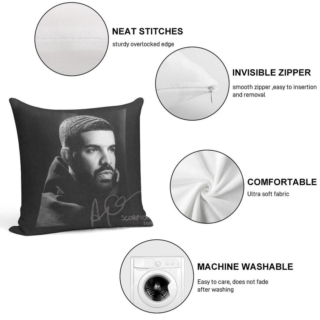 Drake Soft Skin-Friendly Throw Pillow
