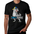 Kids 2 Years Old Dinosaur 2nd Birthday T Rex Dino Two Saurus  Soft T-Shirt