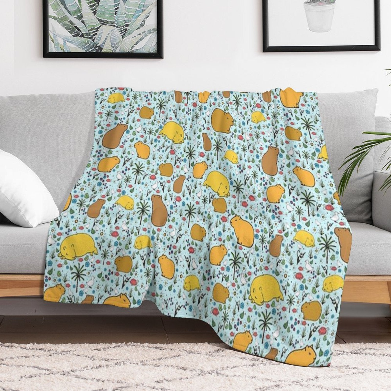 Capybaras All-season Throw Blanket