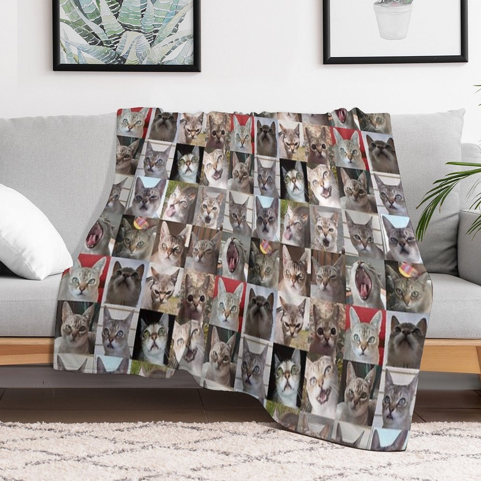 Faces of Speedball Anti-pilling Throw Blanket