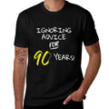 Ignoring Advice For 90 Years Funny Happy 90th Birthday Gift  Heathered Texture T-Shirt