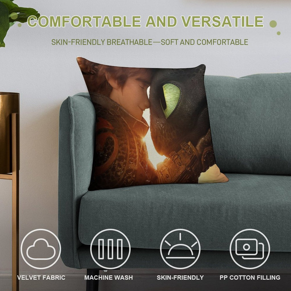 How to Train Your Dragon 3 Soft Decorative Cover Throw Pillow