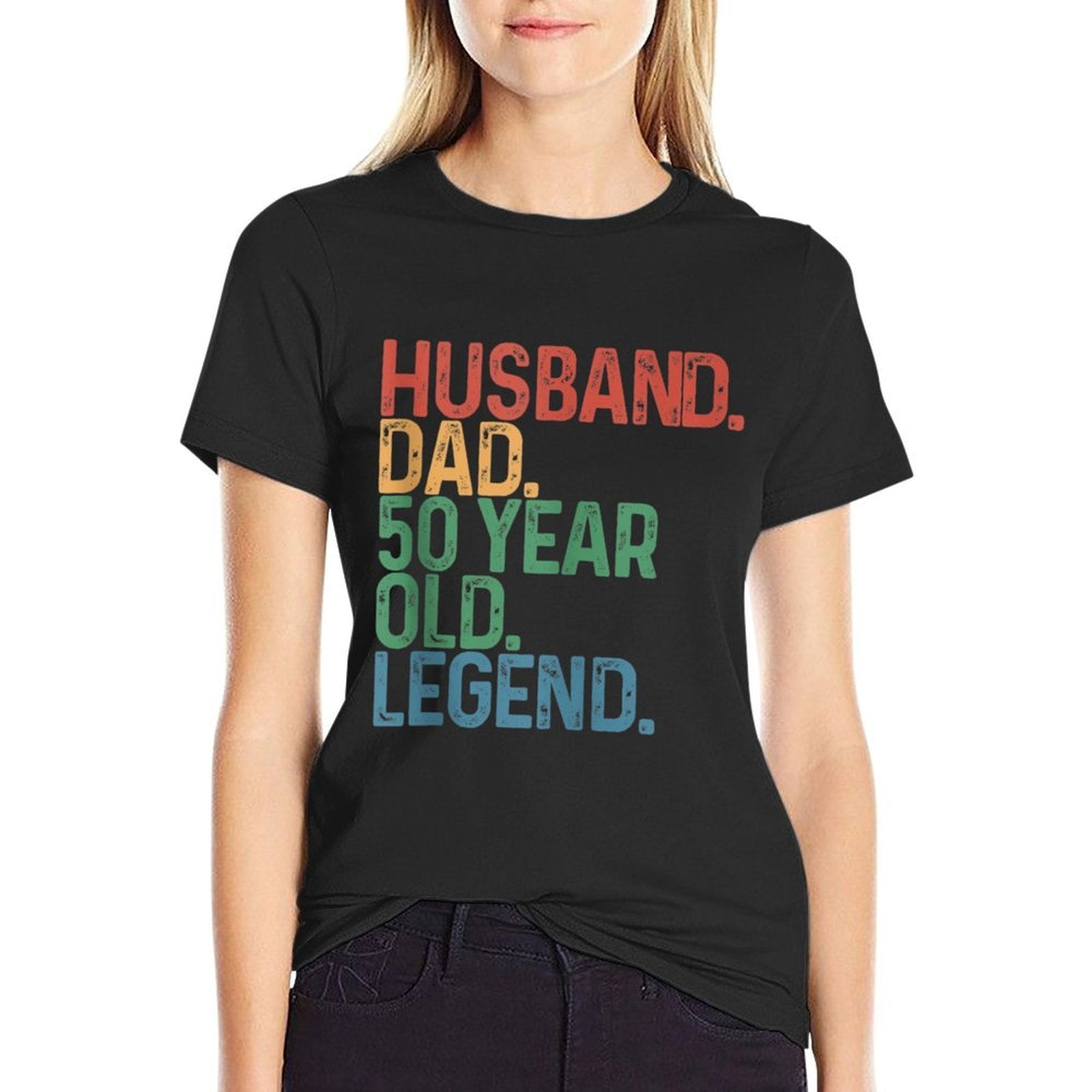 50th Birthday Decoration Gift Husband Vintage Dad 1973 Funny  Trendy Pattern T-Shirt