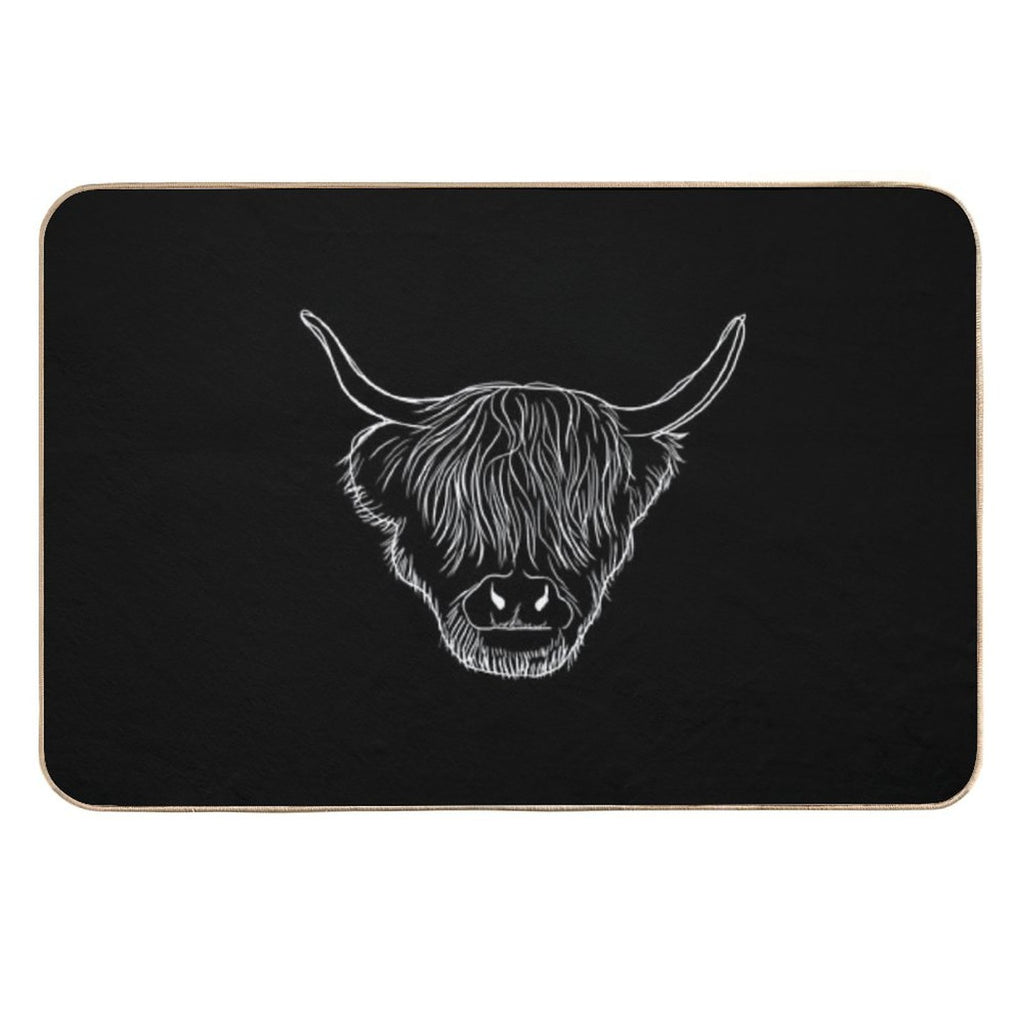 Scottish Highland Cow  Anti-Trip Bath Mat