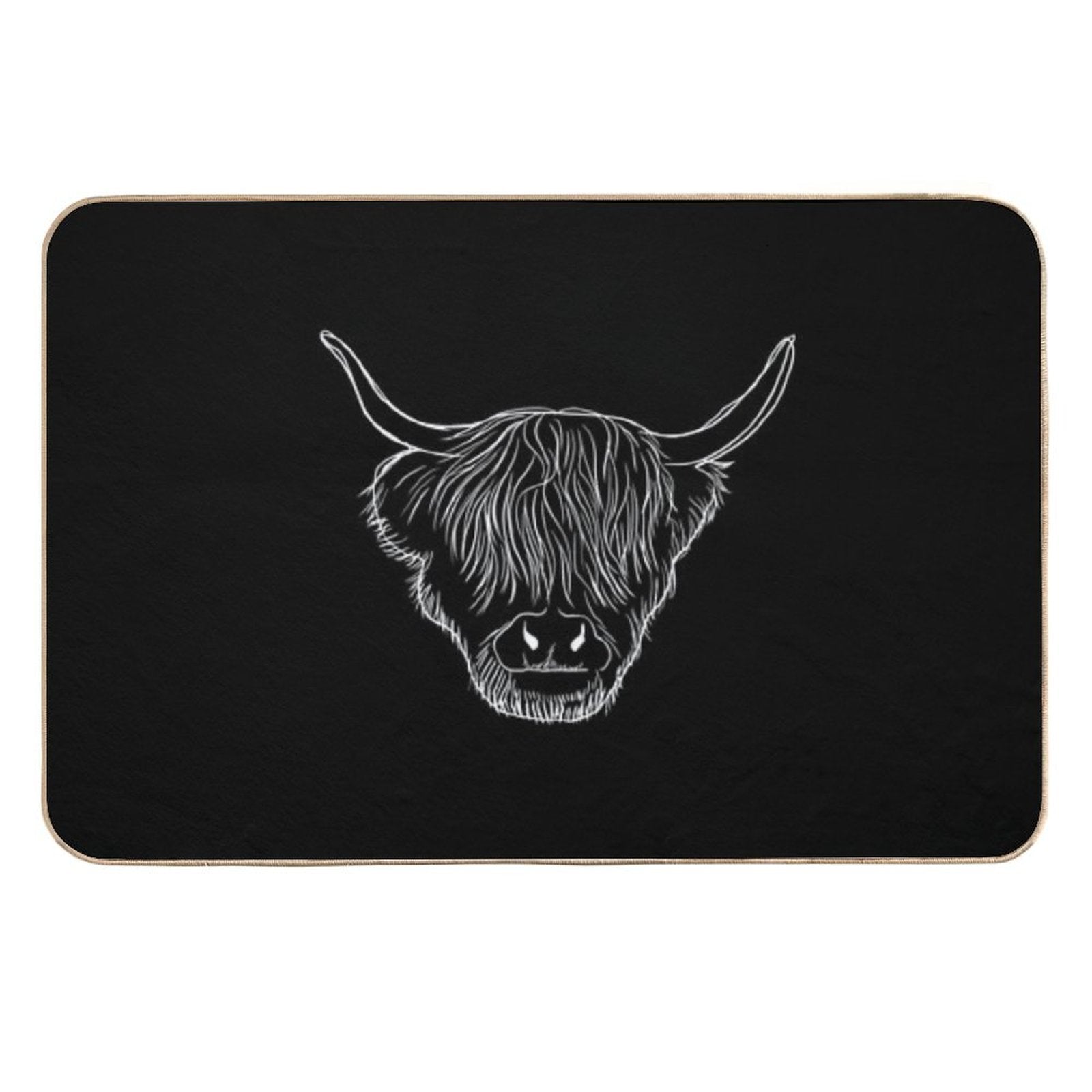 Scottish Highland Cow  Anti-Trip Bath Mat