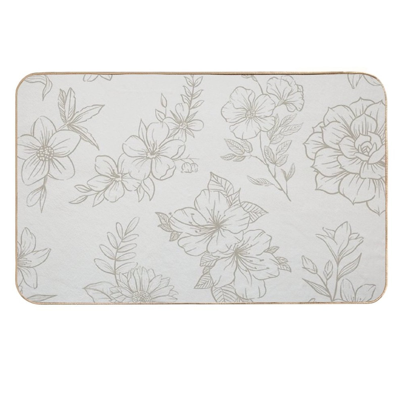 Vintage Floral Pattern  Stain-Proof Bath Mat