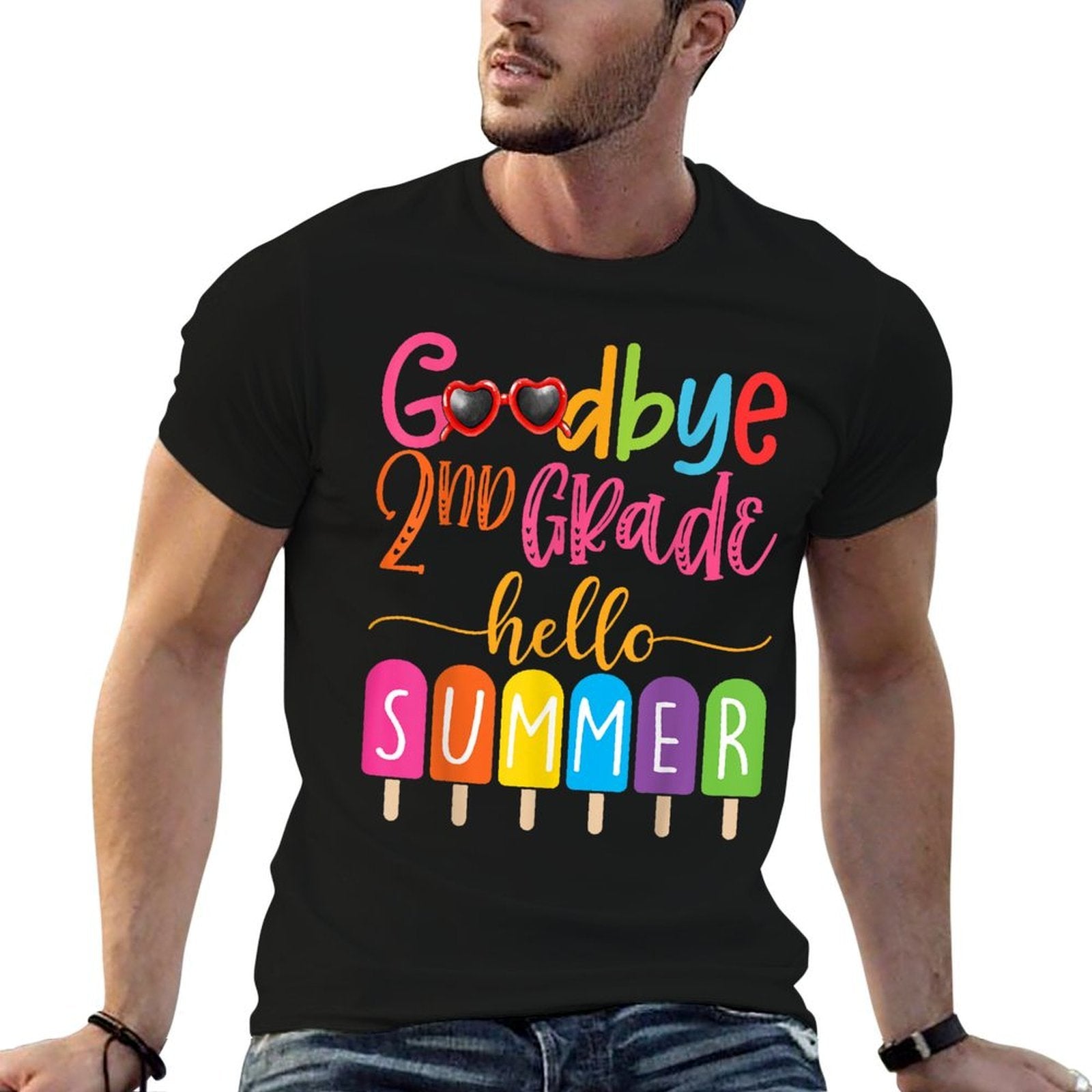 Goodbye 2nd Grade Hello Summer Popsicle Ice Cream Holiday  Relaxed-fit T-Shirt