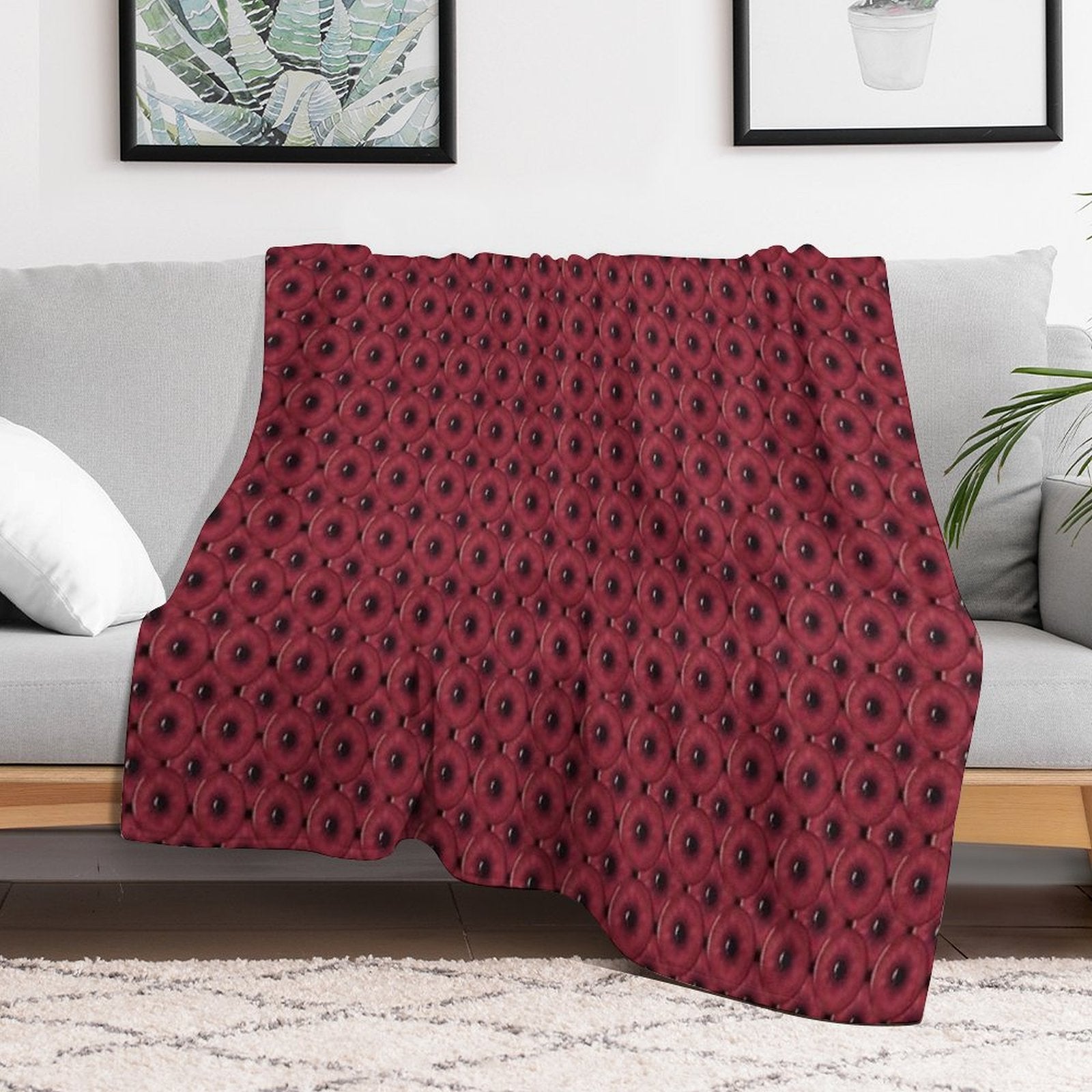 Red Eyes Lightweight Throw Blanket