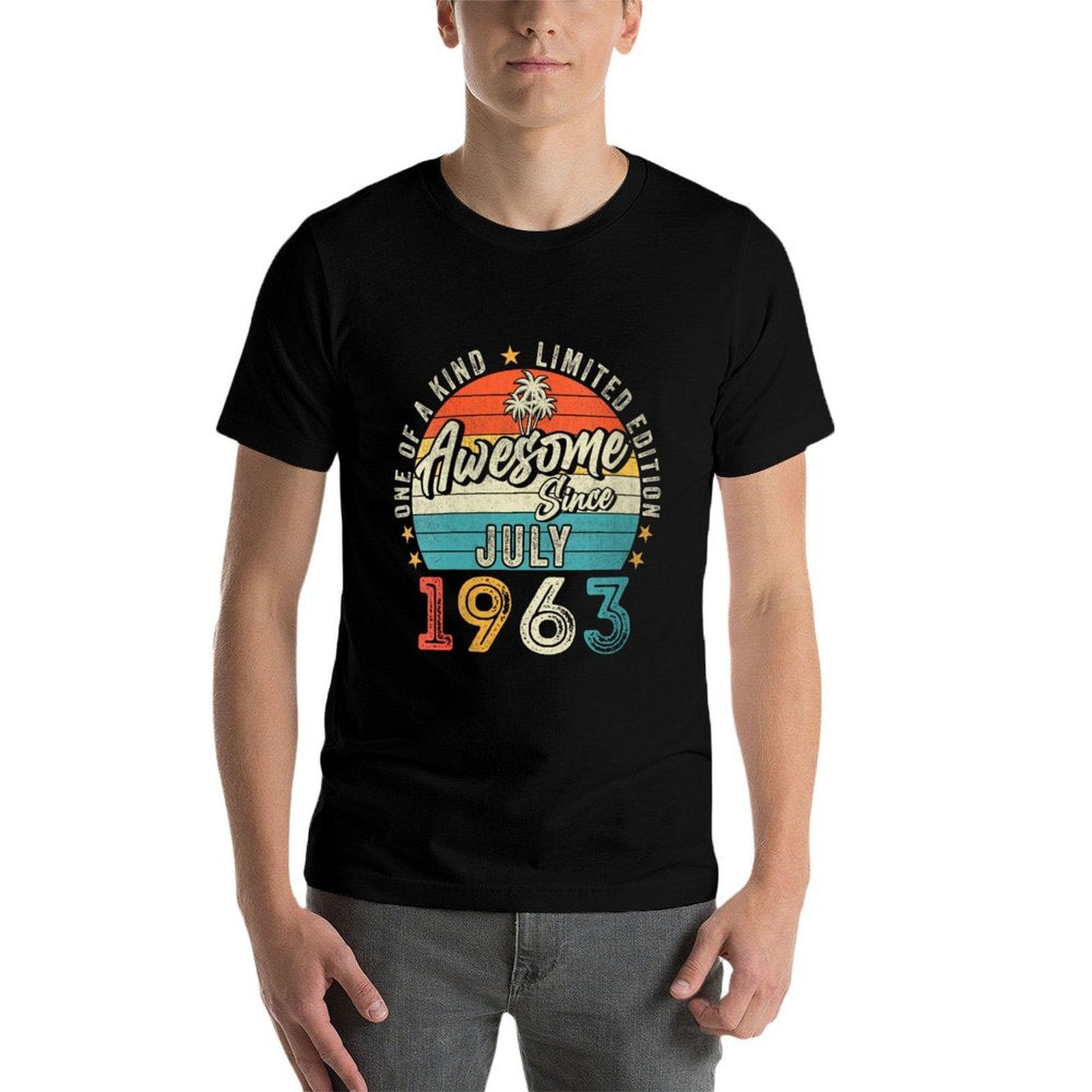 Womens 60 Year Old Vintage July 1963 Limited Edition 60th Birthday  Wrinkle-resistant T-Shirt