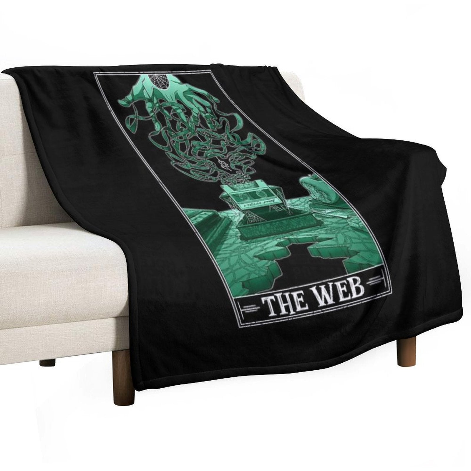 The Web Tarotesque - (Dark) Gift-ready Throw Blanket