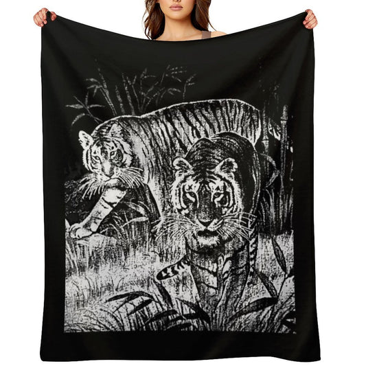 Cobija Del Tigre Mexican Blanket Tiger Meme Easy Care Throw Blanket