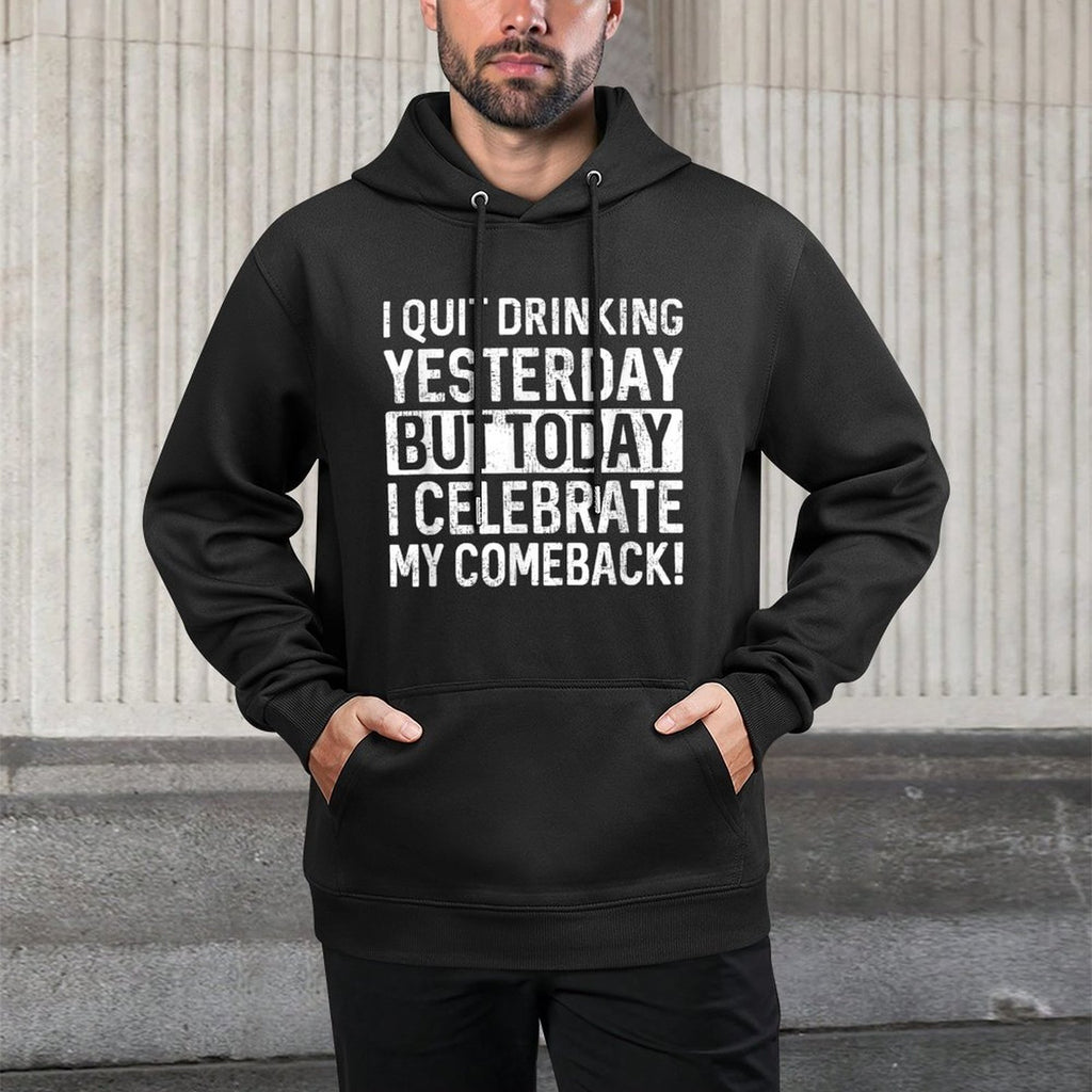 Funny Day Drinkings Men Women Adult Humor Drinking Shrink-Resistant Hoodie