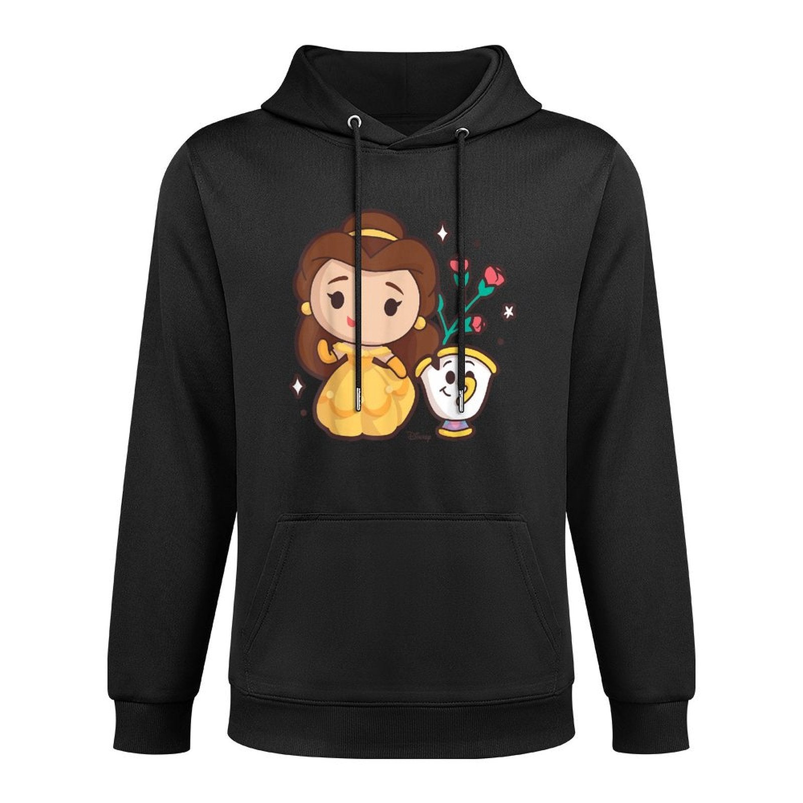 Disney Princess - Belle And Chip Teacup Medium-Weight Fabric Hoodie