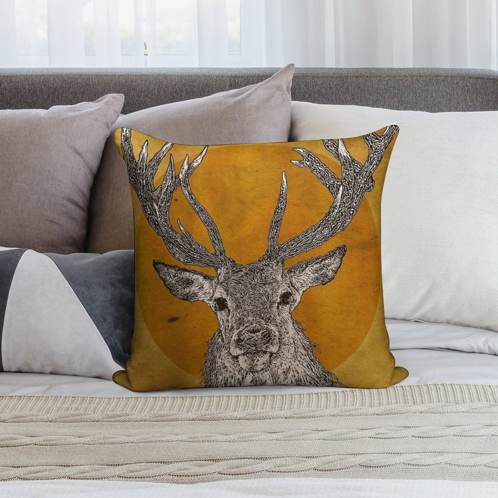 Wild Stag's Head Soft Ultra-Soft Texture Throw Pillow