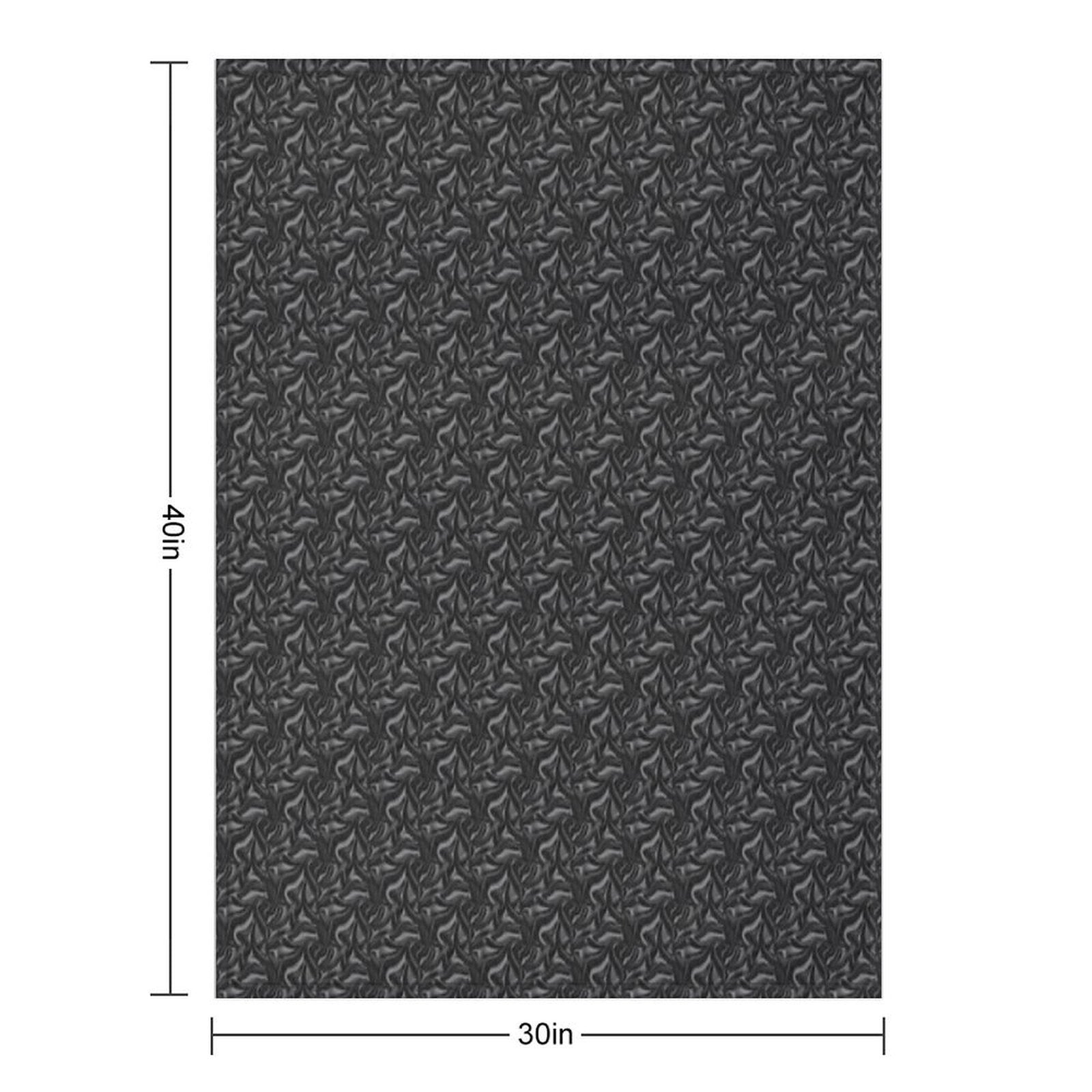 Black Silky Pattern, Unique Premium Throw Blanket