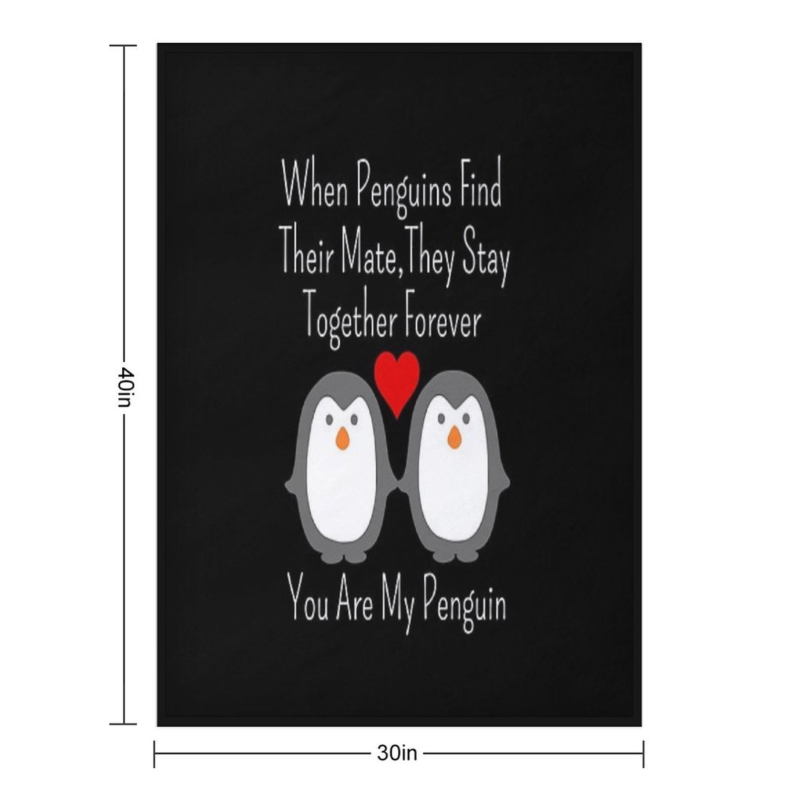 When Penguins Find Their Mate They Stay Together Forever You Are My Penguin Quick-dry Throw Blanket