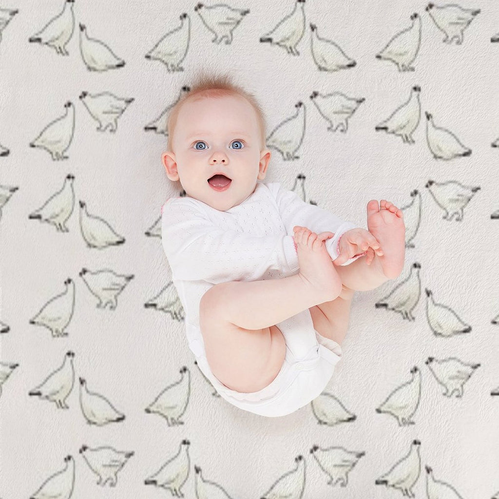 Rock Ptarmigan Pack Plush Throw Blanket