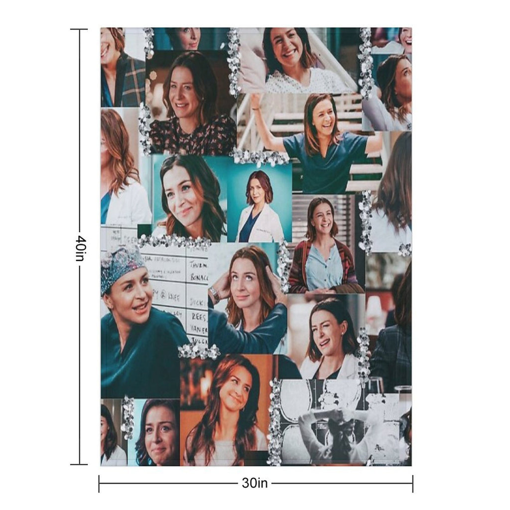 Amelia Shepherd Collage ) Quick-dry Throw Blanket