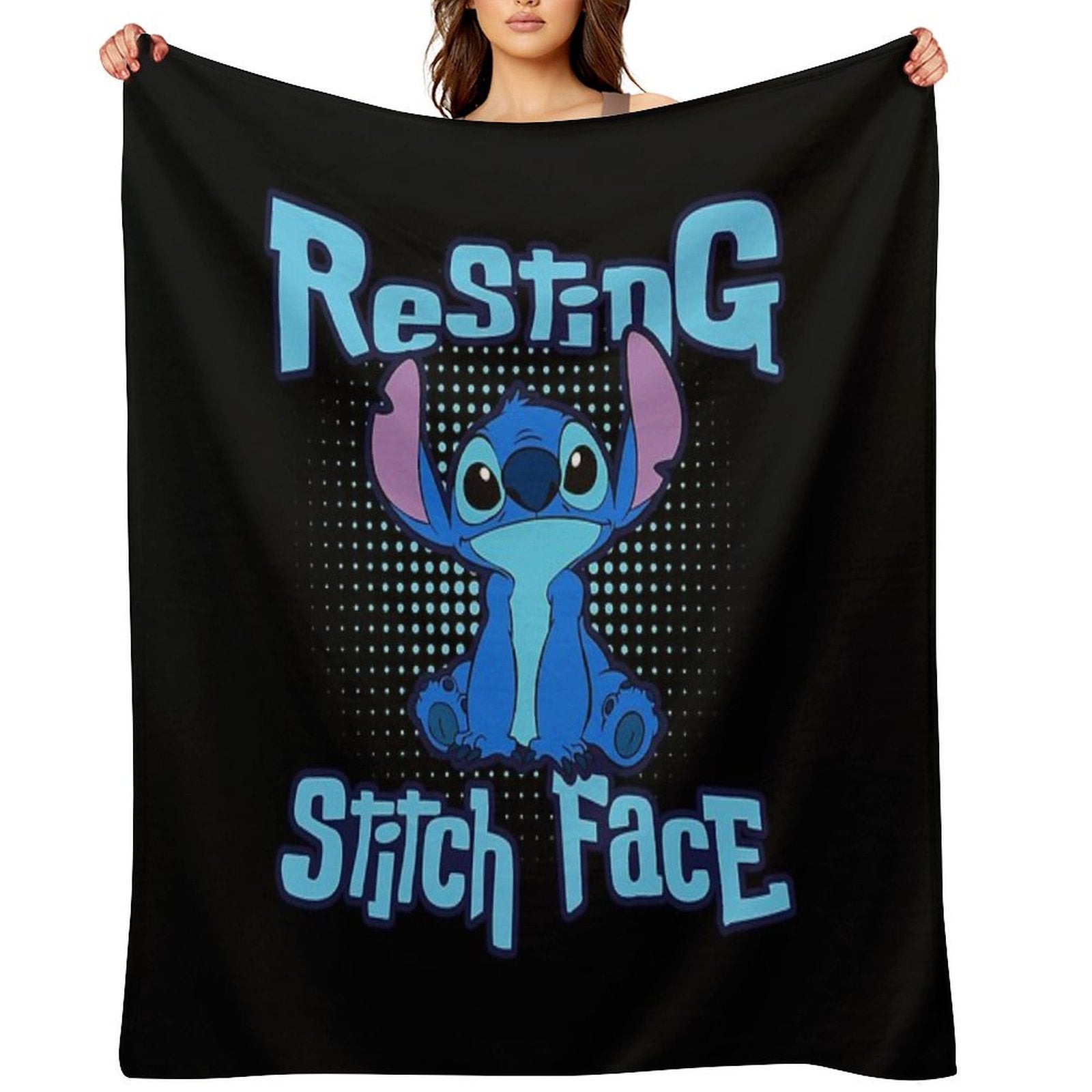 Resting Stitch Face Eco-conscious Throw Blanket