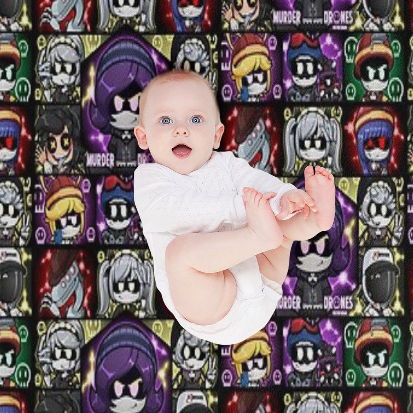 Murder Drones Fanart Chibis Durable Throw Blanket