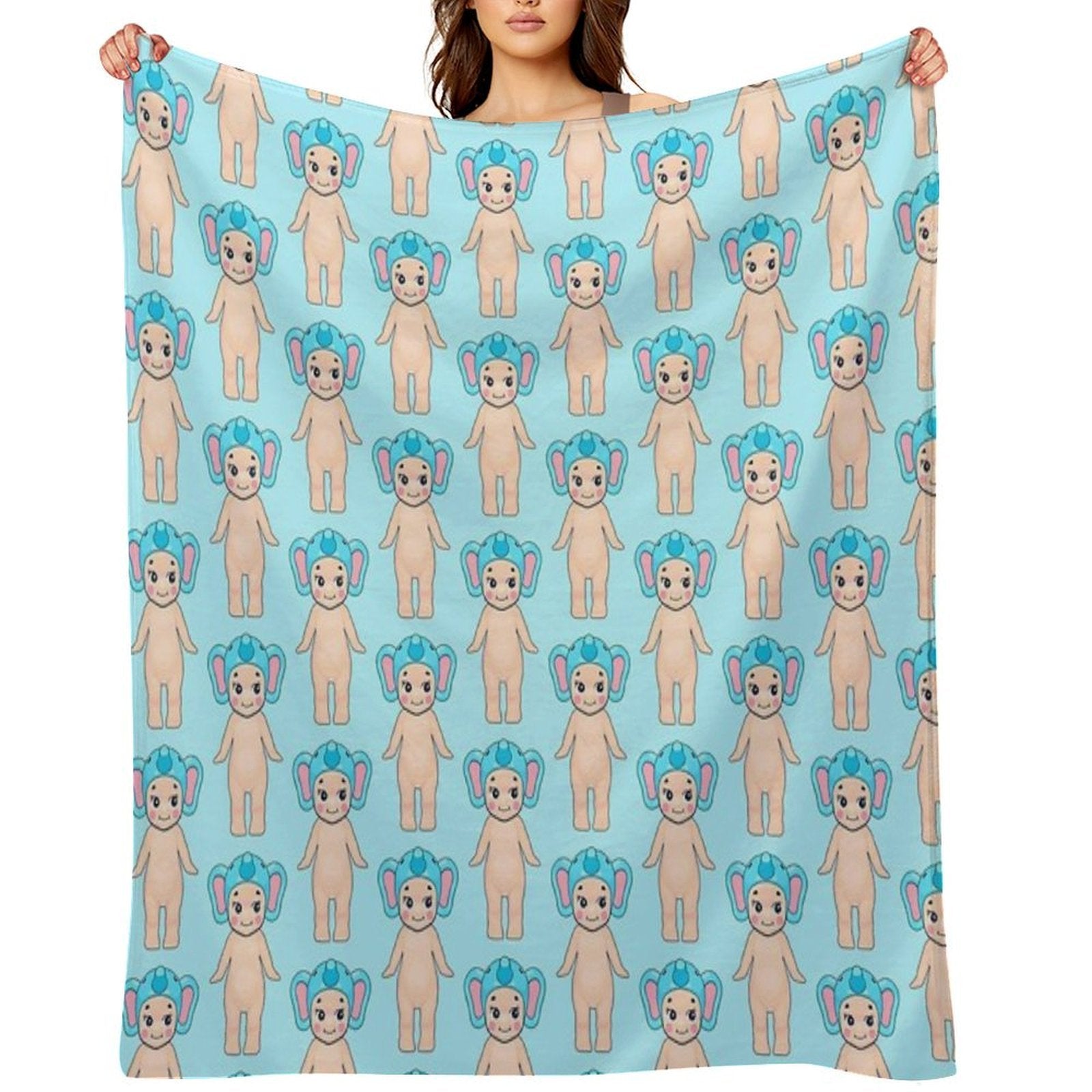 Sonny Angel Elephant Cute! Velvety-soft Throw Blanket