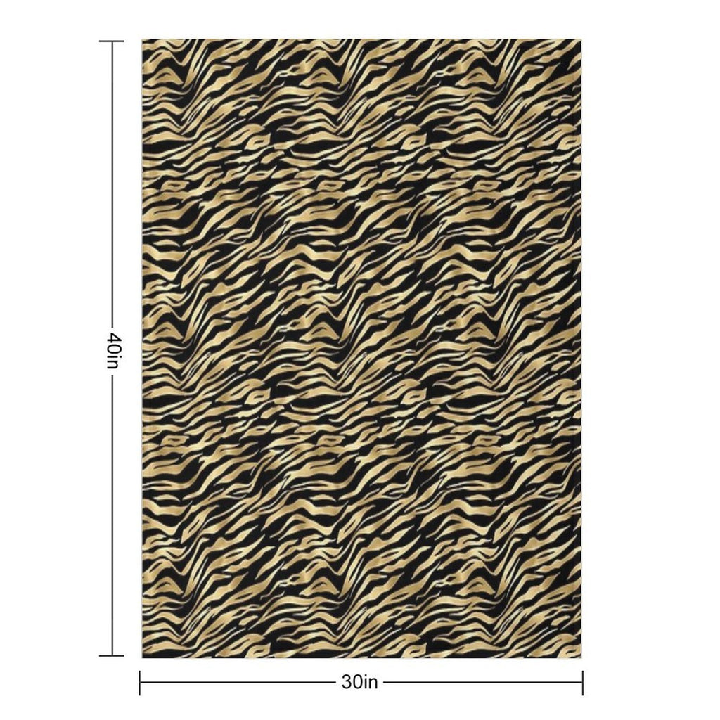 Black And Gold Animal Abstract #1 Premium Throw Blanket