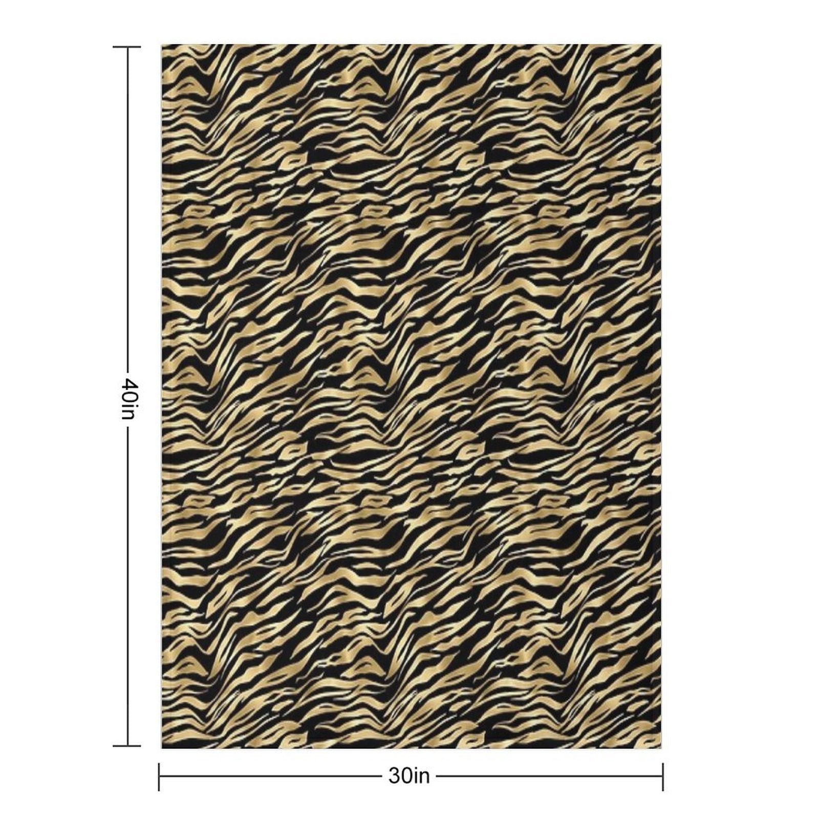 Black And Gold Animal Abstract #1 Premium Throw Blanket