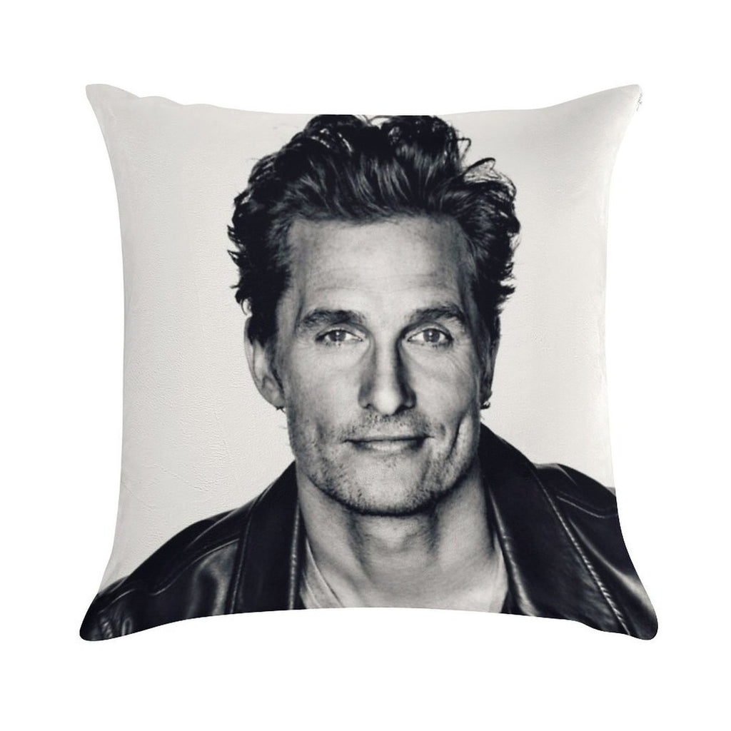 Matthew McConaughey Soft High-Density Material Throw Pillow
