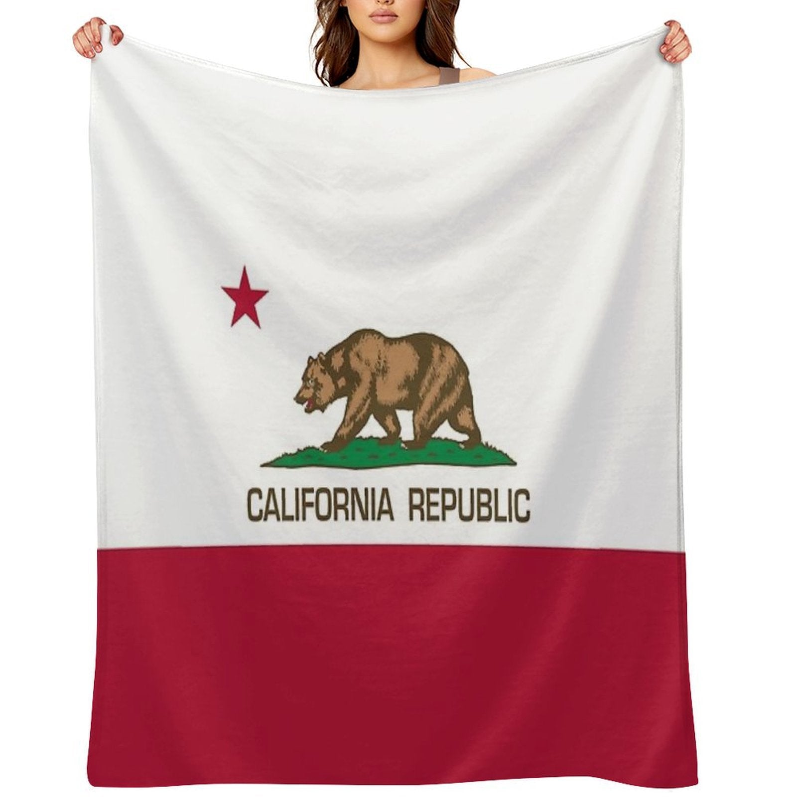 California Republic State Flag of California Premium Throw Blanket