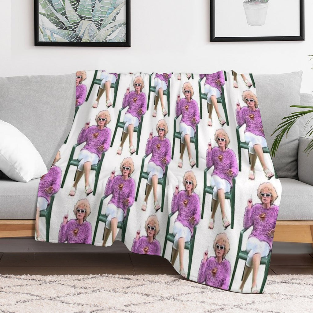 Kath And Kim Kath Having A Smoke Comfort Throw Blanket