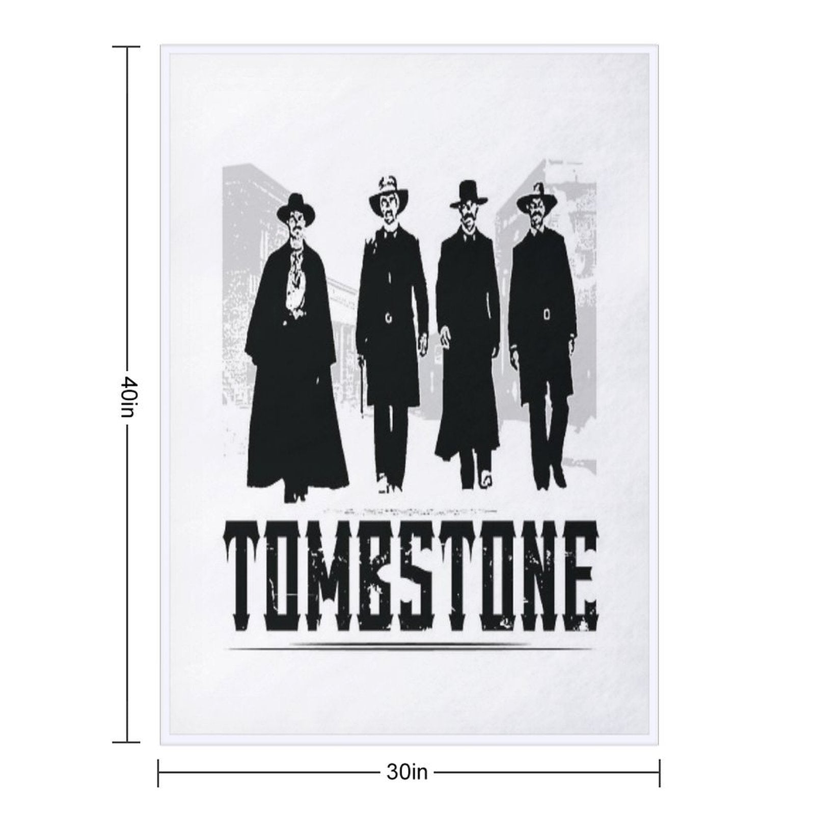 MOVIES TOMBSTONE BLACK Anti-pilling Throw Blanket