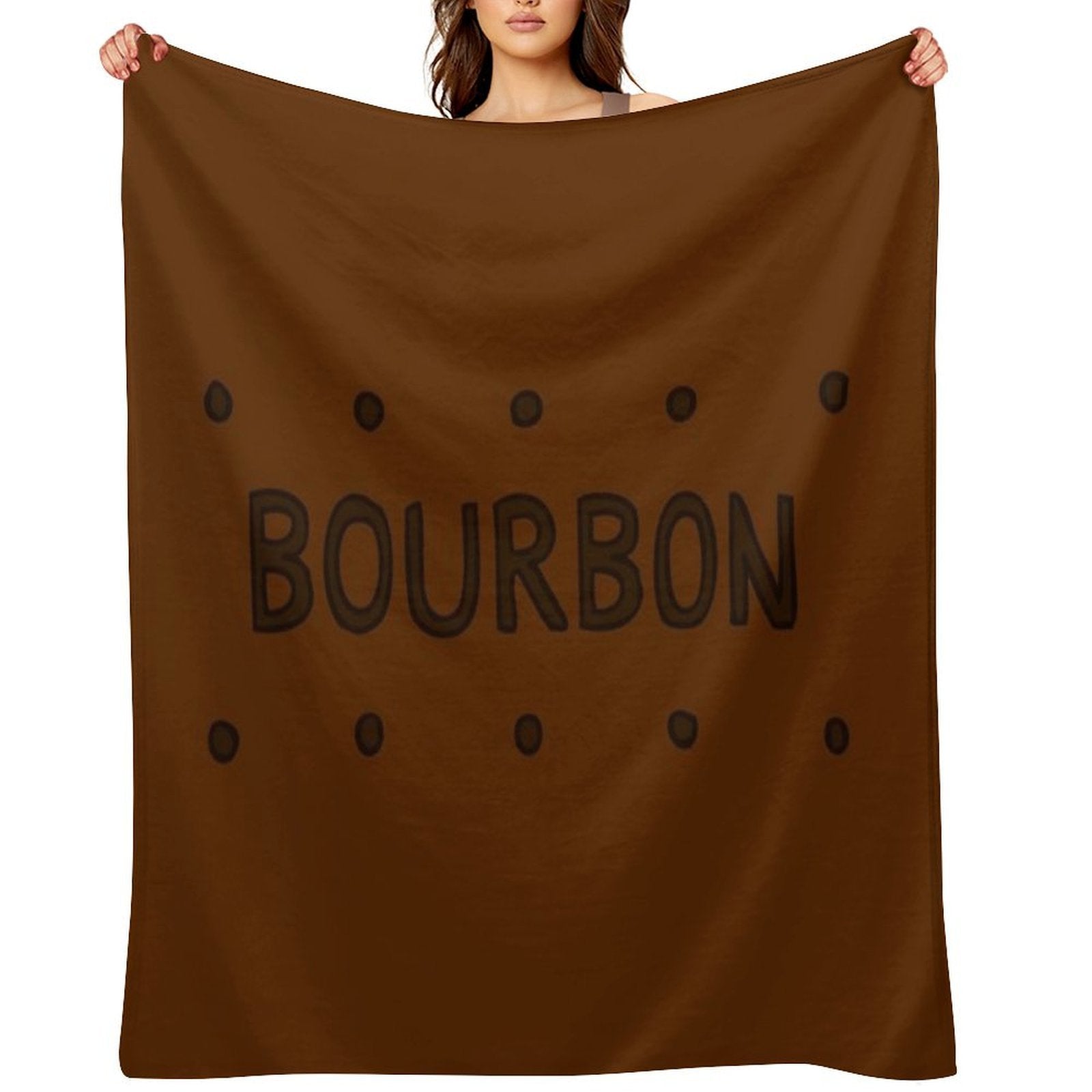 Chocolate Bourbon Biscuit Sustainable Throw Blanket