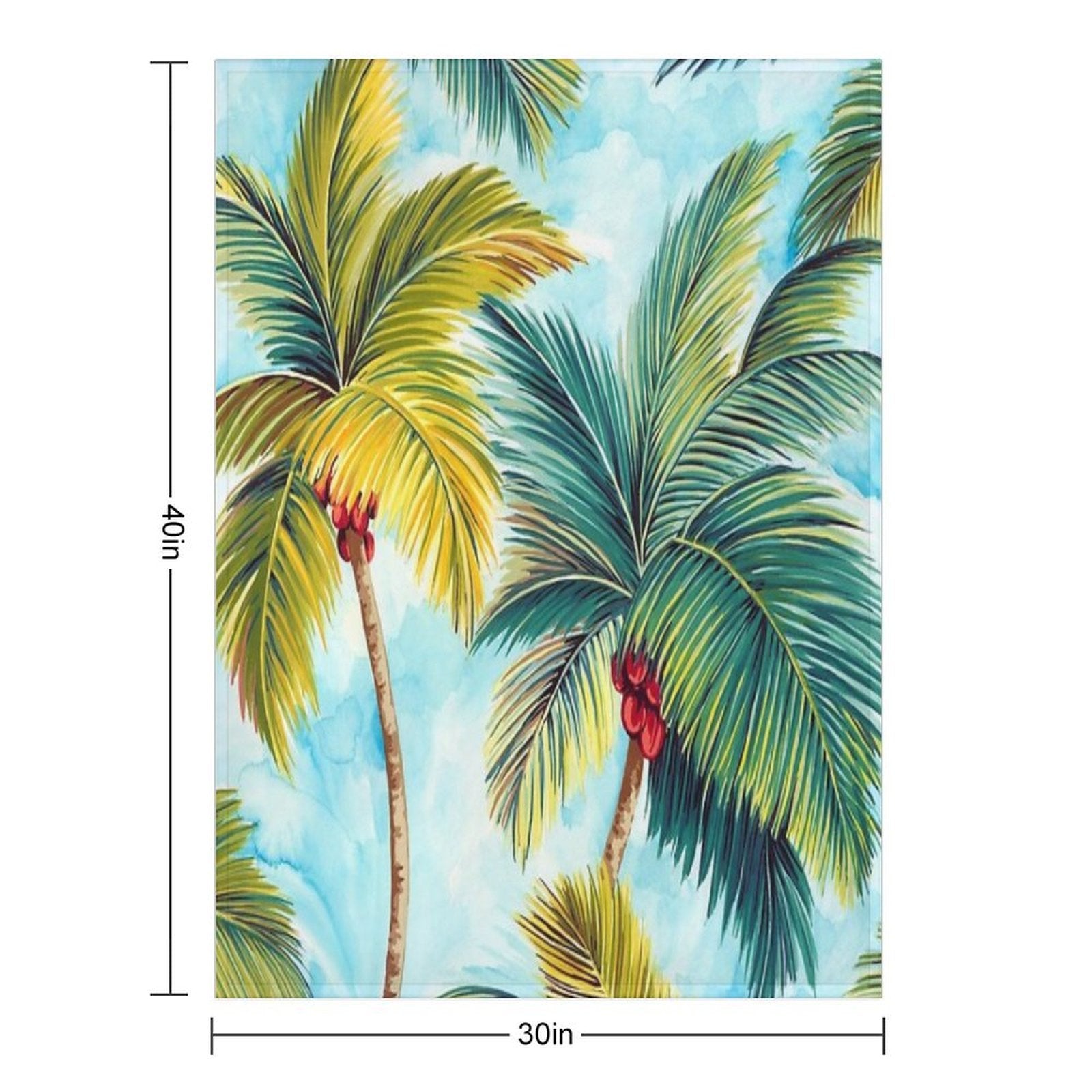 Tropical Palm Trees All-season Throw Blanket