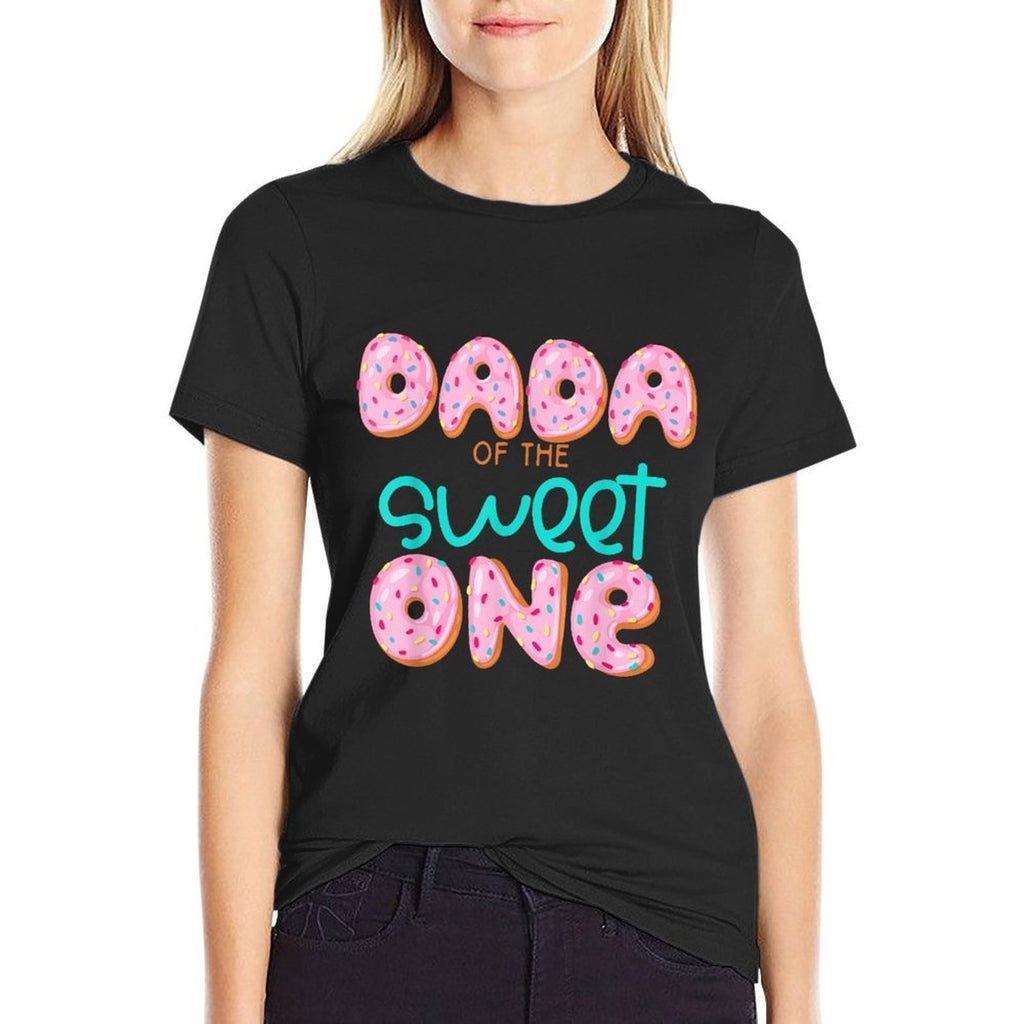 Dada of The Sweet One First Birthday Matching Family Donut  Lightweight T-Shirt