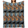 Beautiful Tigers Taking A Bathe in The Cool White Waters Are Absolutely Amazing Shrink-resistant Throw Blanket
