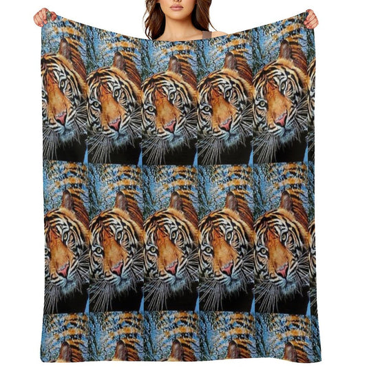 Beautiful Tigers Taking A Bathe in The Cool White Waters Are Absolutely Amazing Shrink-resistant Throw Blanket