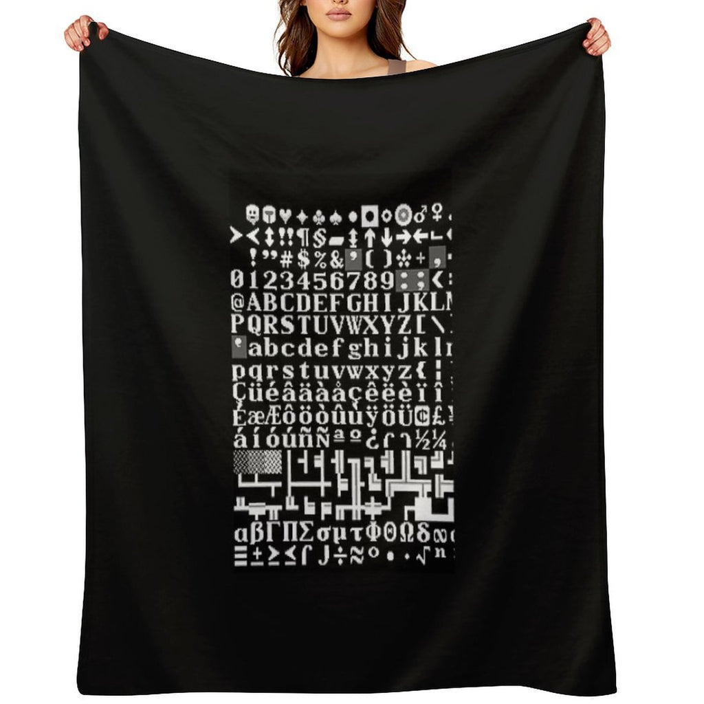 Dwarf Fortress Tile Set FnordSet Graphic Wrinkle-free Throw Blanket