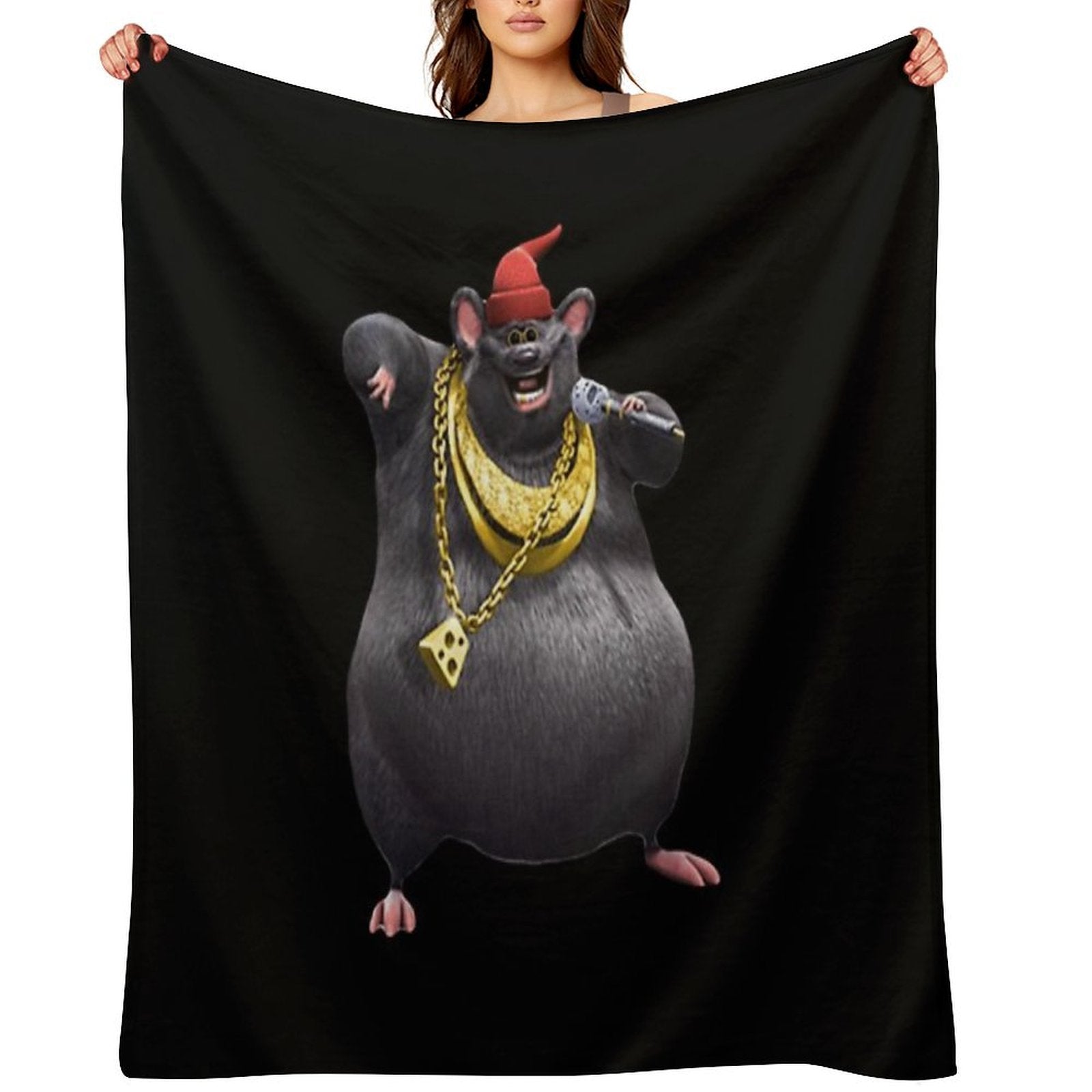 Biggie Cheese Rat Wrinkle-free Throw Blanket