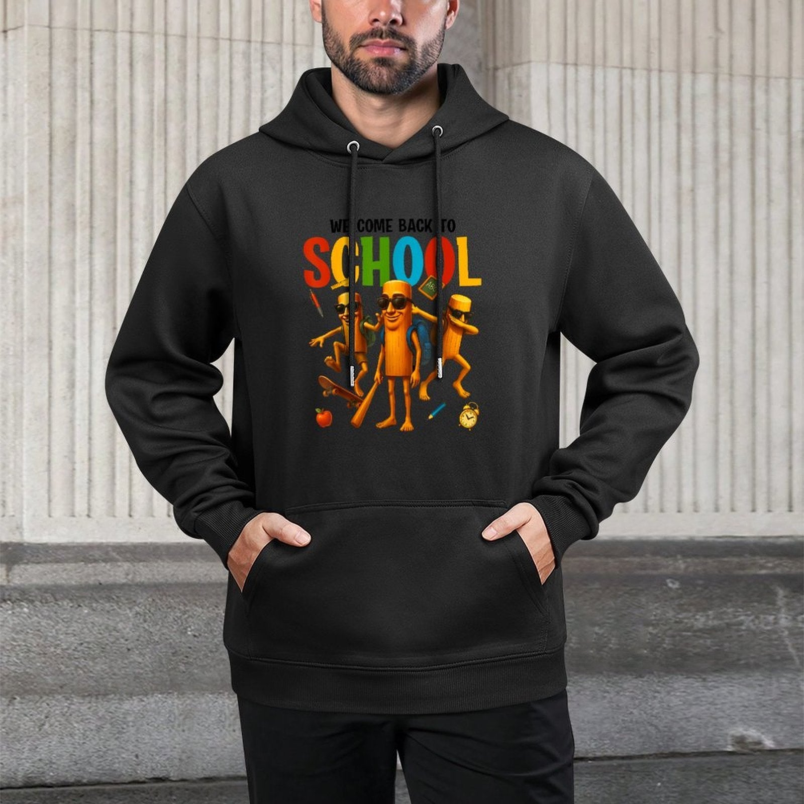 Tung Tung Sahur Back to School Brainrot Meme Boys Girls Kid Shrink-Resistant Hoodie