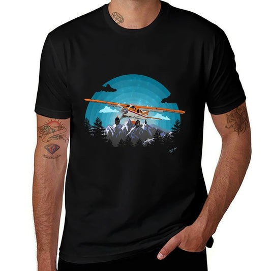 &#34;Twilight Flight&#34;  Beaver Bushplane Airplane Flying Pilot  Soft T-Shirt