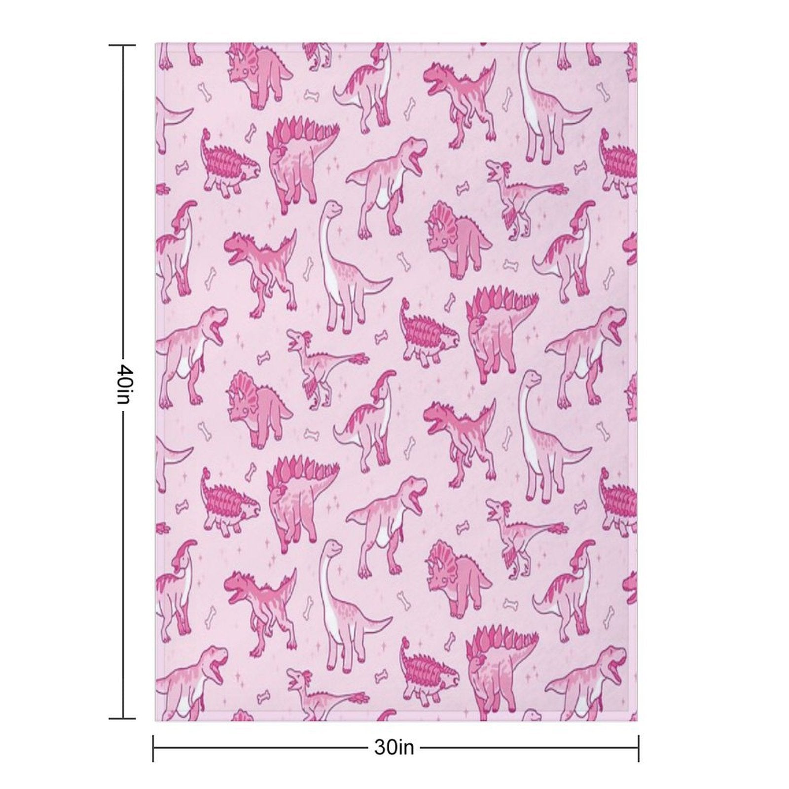 Pink And Sparkly Dinos Eco-conscious Throw Blanket