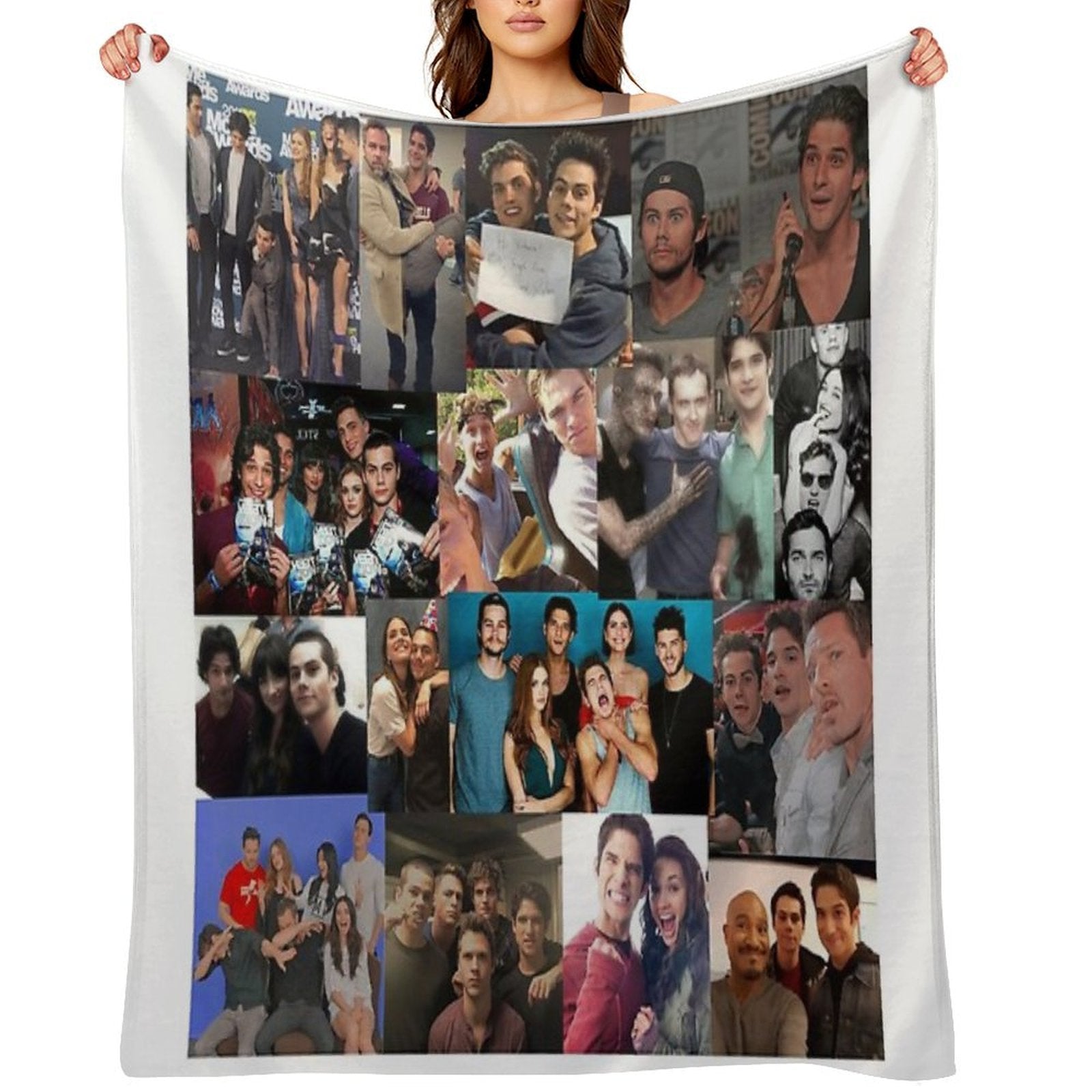 Teen Wolf Collage Eco-conscious Throw Blanket
