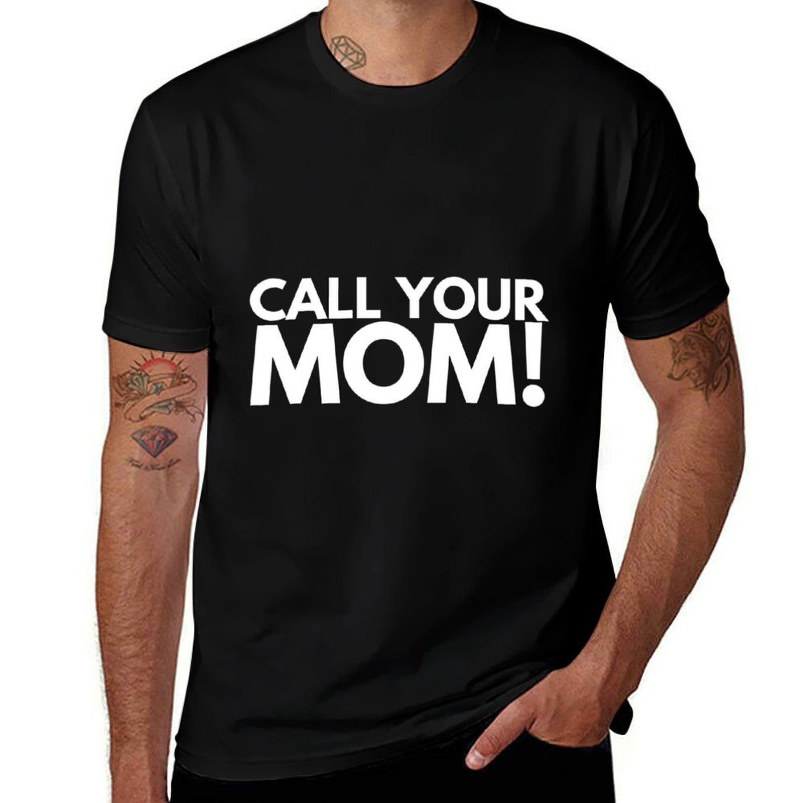 Call Your Mom College Student Funny BTS Freshman Survival  Fade-proof Color T-Shirt