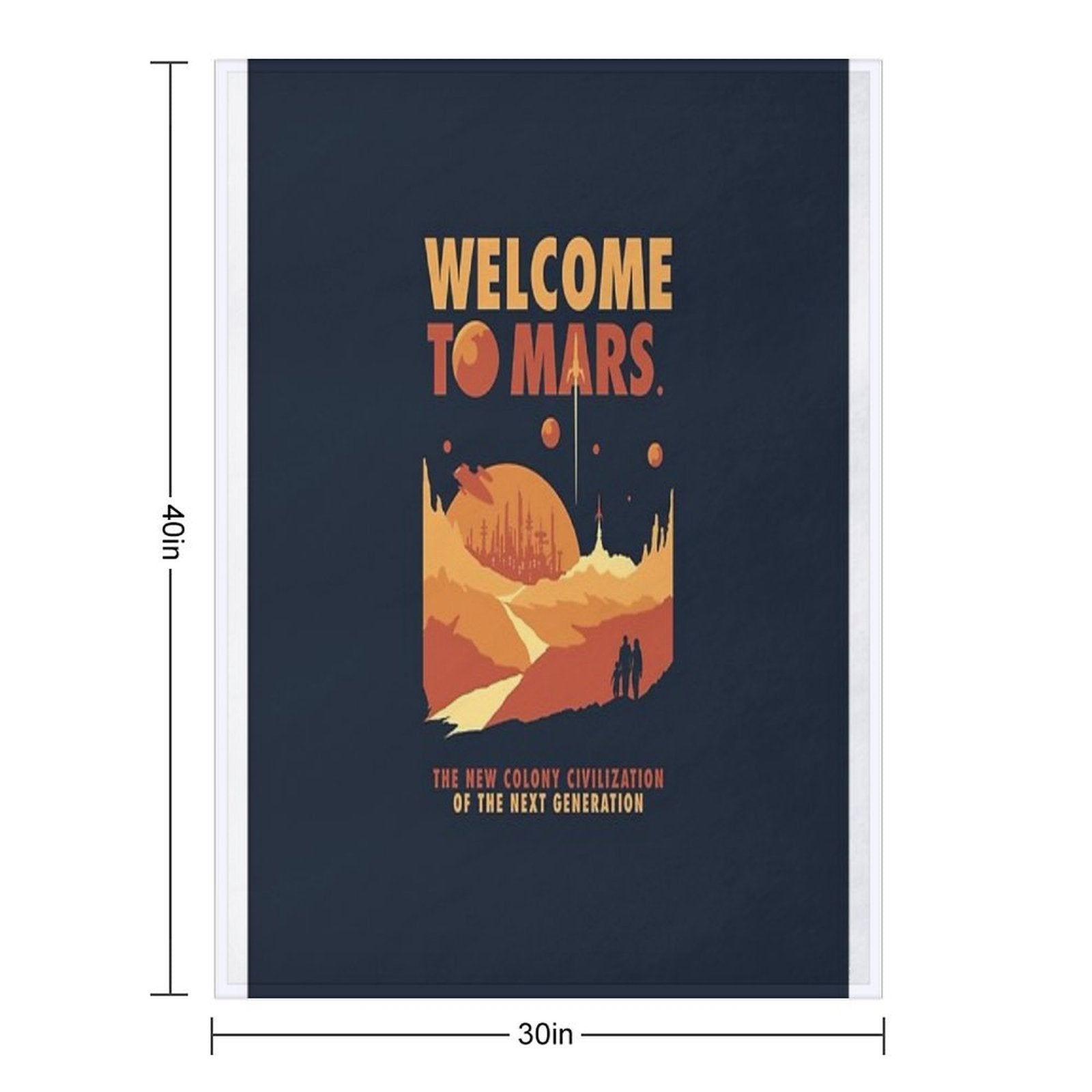 Welcome to Mars Multi-functional Throw Blanket