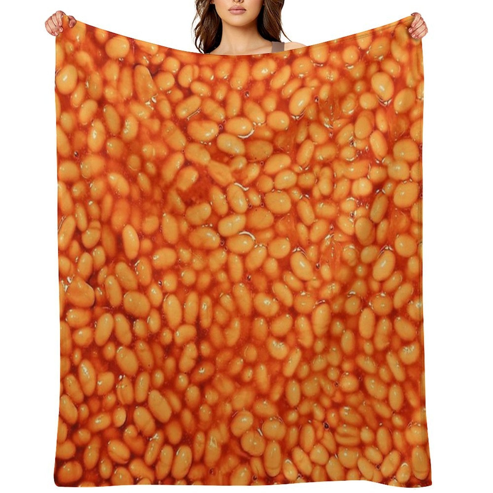 Beans In Things Pattern Durable Throw Blanket