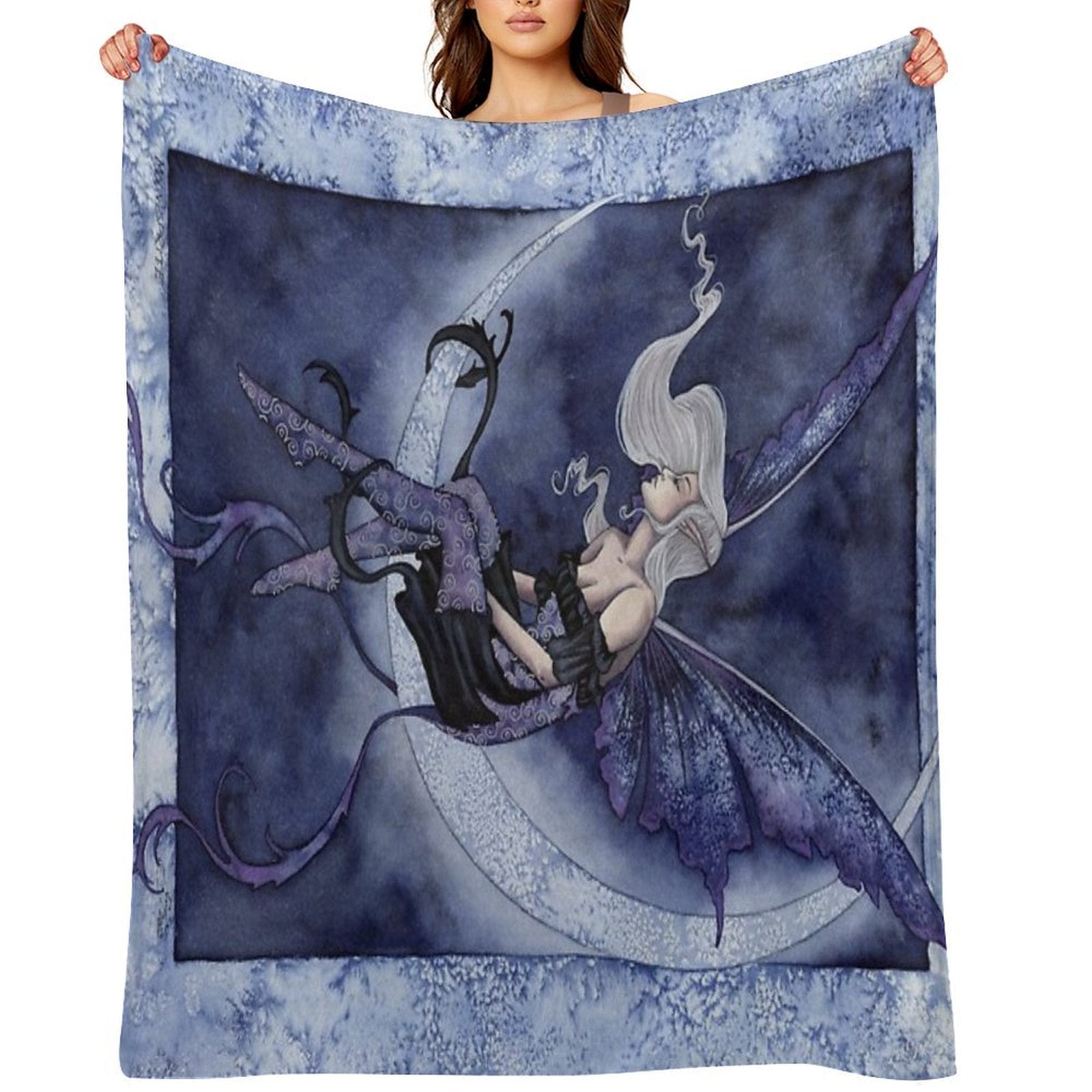 Moon Sprite Eco-conscious Throw Blanket